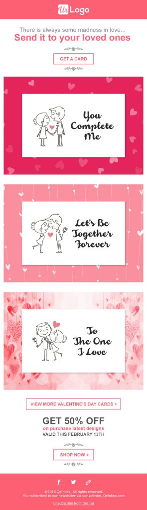 email template valentine's day